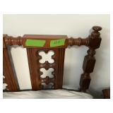 VINTAGE KING BED + MATTRESS W HEADBOARD