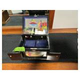 SMALL ASIAN CHEST, LIGHTED MUSIC BOX, NO BULBS