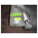 GRAY LEATHER COUCH RECLINER ON BOTH ENDS