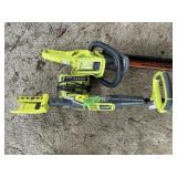RYOBI 40V EXPAND-IT STRING COTTER + HEDGE TRIMMER