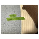 COMFORTER + SHEETS ON BED