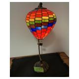 TIFFANY STYLE HOT AIR BALLOON LAMP, 1 BROKEN PANE