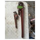 ERIE 24" PIPE + 10" PIPE WRENCHES X2