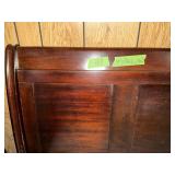KING SIZE BED+ MATTRESS W SLEIGH STYLE HEADBOARD