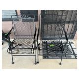 METAL LAWN CHAIRS X2
