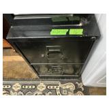2 DRAWER BLACK FILE CABINET