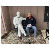 COL. SANDERS BENCH ART, FIBER GLASS