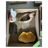 FRANKOMA DUCK PLANTER, CHICKEN, PIRATE CHEST BANK