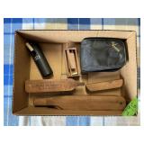 BOX LOT OF MISC WOOD TURKEY CALLS+ONE OWL HOOTER