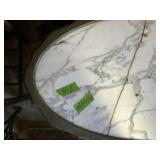 MARBLE TOP TABLE, 54"X25"X13.5"D