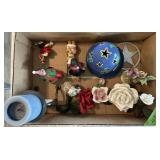 FIGURINES, CANDLE HOLDER, BOX FULL
