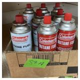 BUTANE GAS CANISTERS LOT OF 8