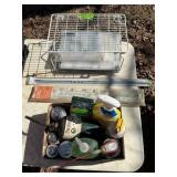 PROPANE TORCH-BAGS ETC LOT ON TABLE