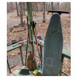 BROOMS, DUSTER, IRON BOARD X7