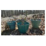 PLASTIC PLANTERS LOT OF 4