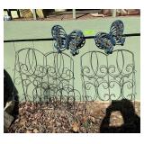 METAL FENCING, 2 BUTTERFLIES