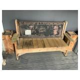 ANTIQUE FORD TAILGATE BENCH CUSTOM 68'LX24'W
