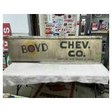 ORIGINAL ! BOYD CHEVY CO. SIGN BERRYVILLE, AR