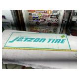 JETZON TIRE SIGN PAINTED TIN  48' X 18'