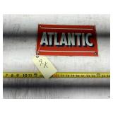 ATLANTIC GAS PORCELAIN PUMP PLATE-VINTAGE