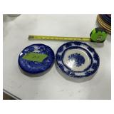 FLOW BLUE PLATES X2