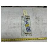 NUGRAPE SODA THERMOMETER, NEEDS TUBES, 13.5'X6'