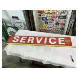 PORCELAIN SERVICE SIGN, #9004 60' X 10'