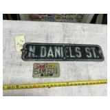 N DANIELS ST. SIGN W MOPED PLATE, X2