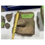 NATIVE AMERICAN METATE GRINDING STONE 10'X10'X4'