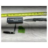 PAIR POCKET KNIVES- S+W + CRKT LOT OF 2