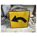 ROAD SIGN, W1-2L 30' X 30'