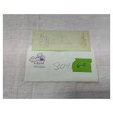 VINTAGE COCA COLA CANCELLED CHECK- DICKSON CO