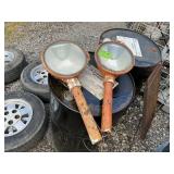 VINTAGE SERVICE STATION LIGHTS, X2