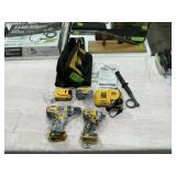 DEWALT-20V TOOLKIT + 1/2 HAMMER DRILL-IMPACT DRIVE