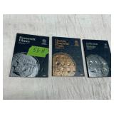 3 COIN BOOKS INCOMPLETE- SEE PICTURES