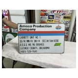 AMOCO OIL FIELD SIGN, 30'X20' LATIMER COUNTY OK