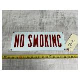 NO SMOKING PROCELAIN SIGN VINTAGE