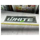 WHITE TRUCK SIGN, 32' X 8'