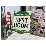 TEXACO REST ROOM SIGN A-6-61 VINTAGE 37.5' X 30'