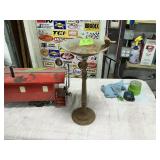 METAL BIRD BATH, 23' T X 11' W