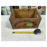 VINTAGE WOODEN 7UP BOX-6/73 LOS ANGELES