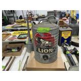 LION OIL WATER CAN VINTAGE