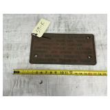 CHICAGO+NW RAILROAD CO-BRIDGE PLATE 1946 VINTAGE