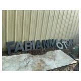 BLACK METAL LETTERS X 13 18' TALL