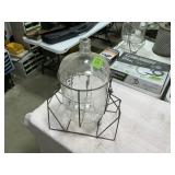 VINTAGE 5GAL GLASS JUGS-CARBOY