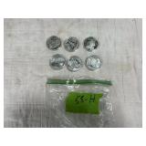 6 CIVIL WAR COMMEMORATIVE MEDALS, HISTORY CLUB