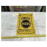 CIRCLE FEEDS VINTAGE SIGN 17.5' X12' STOUT SIGN...