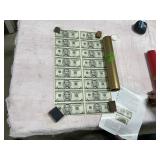 SHEET UNCUT 5 DOLLAR BILLS-16 BILLS-2006
