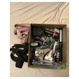 KODAK CAMERA, FLASHLIGHT, SUSPENDERS MISC LOT