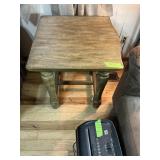 WOODEN END TABLE, 26' H X 24' W X24' D